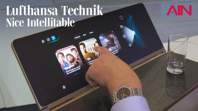 Lufthansa Technik Unveils ‘Smart’ Aircraft Tray Table with Touchscreen  | Aviation International News - Featured Image
