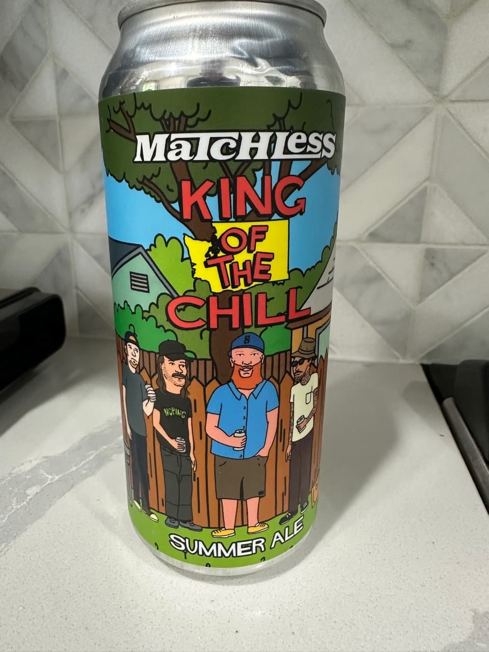 Fun art on this can of beer. - Image