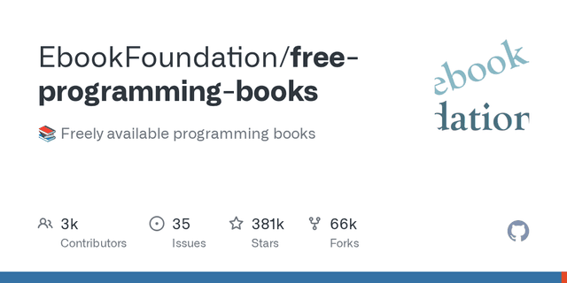 GitHub - EbookFoundation/free-programming-books: :books: Freely available programming books - Featured Image