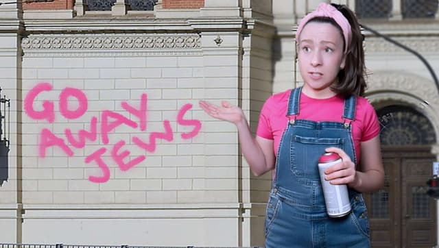 Ms. Rachel Apologizes For Accidentally Spray-Painting 'Go Away Jews' On A Synagogue | Babylon Bee - Featured Image