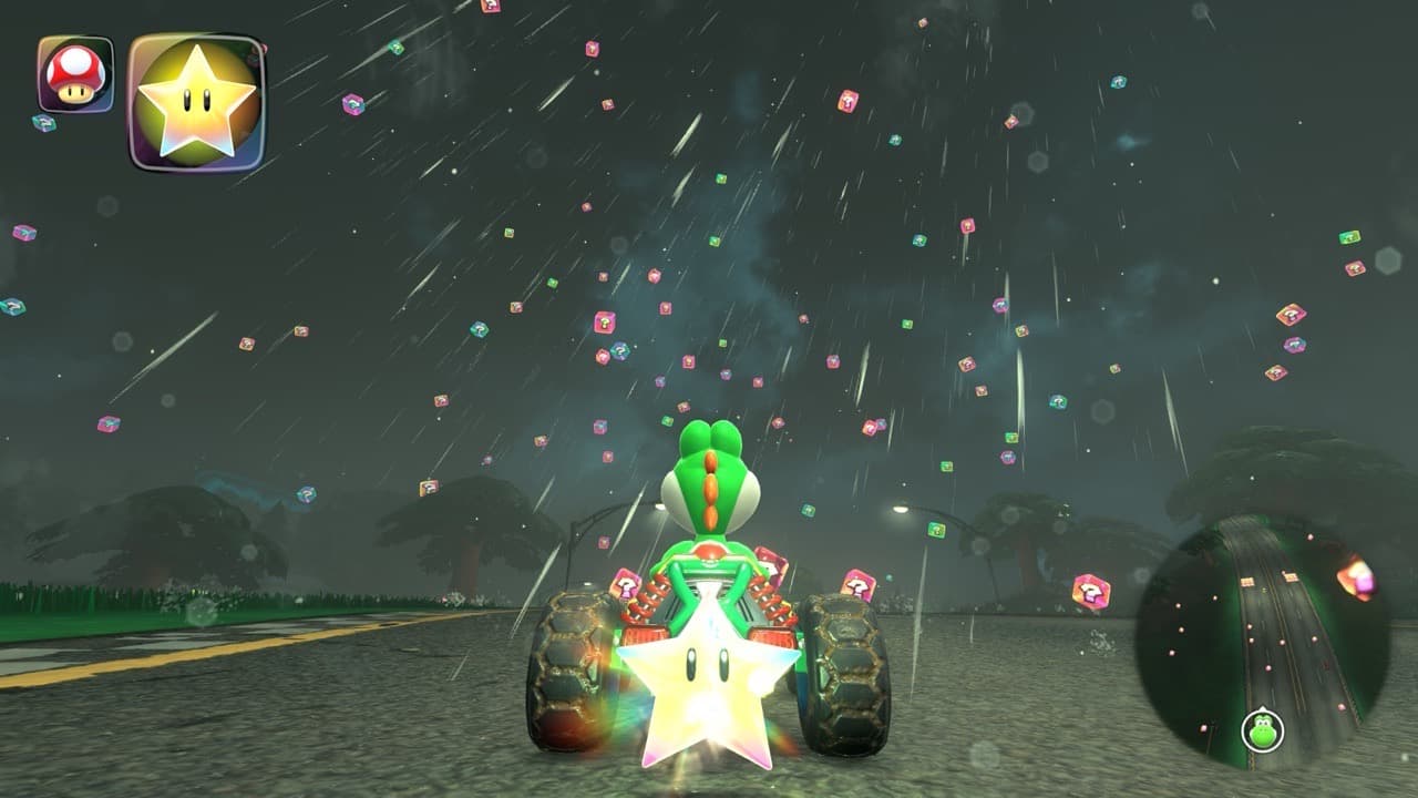 Has anyone else seen item boxes raining from the sky in Mario Kart World? - Image
