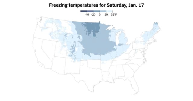 Temperature Maps: How Cold Will It Be This Week? - The New York Times - Featured Image