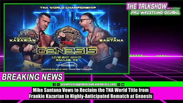 Mike Santana Vows to Reclaim the TNA World Title from Frankie Kazarian in Highly Anticipated Rematch - Featured Image