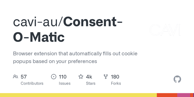 GitHub - cavi-au/Consent-O-Matic: Browser extension that automatically fills out cookie popups based on your preferences - Featured Image