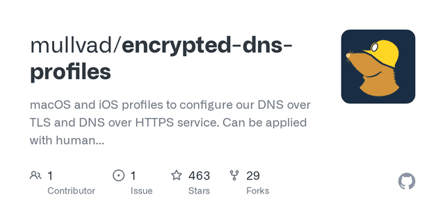 profiles: macOS and iOS profiles to configure our DNS over TLS and DNS over HTTPS service. Can be applied with human interaction, or via MDM. - Featured Image