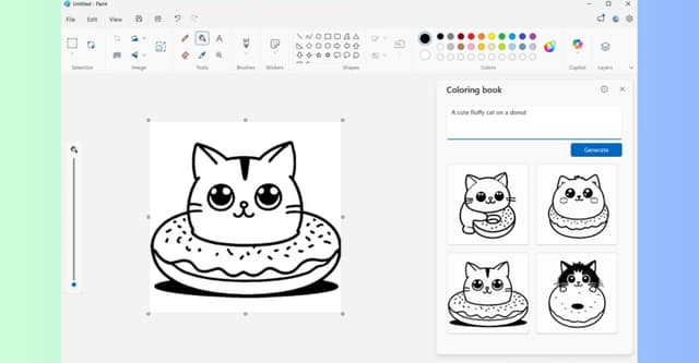 Microsoft Paint can now make AI coloring books | The Verge - Featured Image